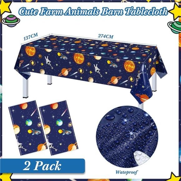 Outer Space Birthday Party Supplies Serve 24 Space Party Tableware Set - Picture 4 of 6